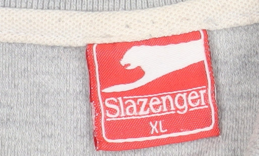 Slazenger Men's Grey XL Regular Fit Polo Shirt Short Sleeve