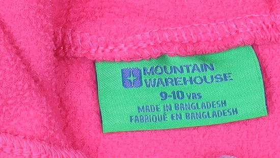 Mountain Warehouse Girls Pink Fleece Pullover Hoodie 9-10 Years