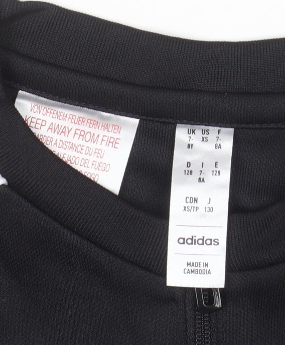 Additional view of adidas boys’ black 7-8 years long sleeve 1/4 zip aeroready training top