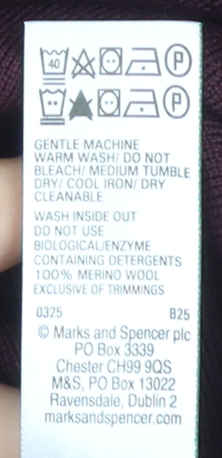 Marks and Spencer Men's Red Merino Wool Crew Neck Jumper L
