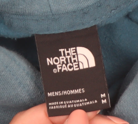 The North Face Men's Blue Pullover Hoodie M Fleece Logo Outdoor