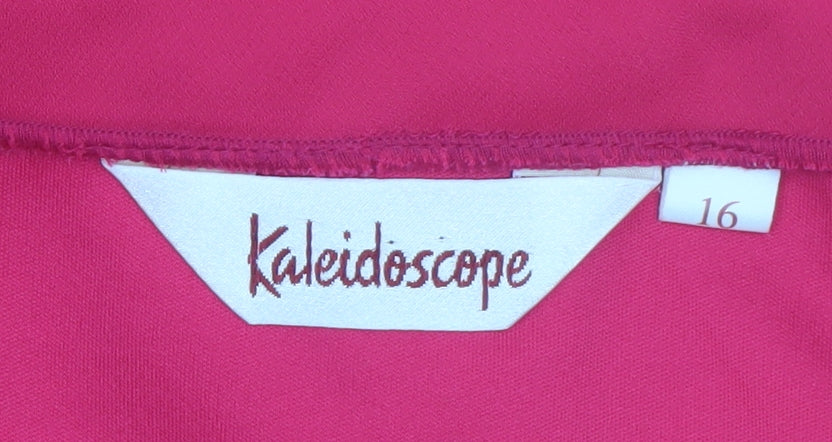 Additional view of Kaleidoscope Women's Pink Asymmetric Midi Chiffon Skirt, size 16