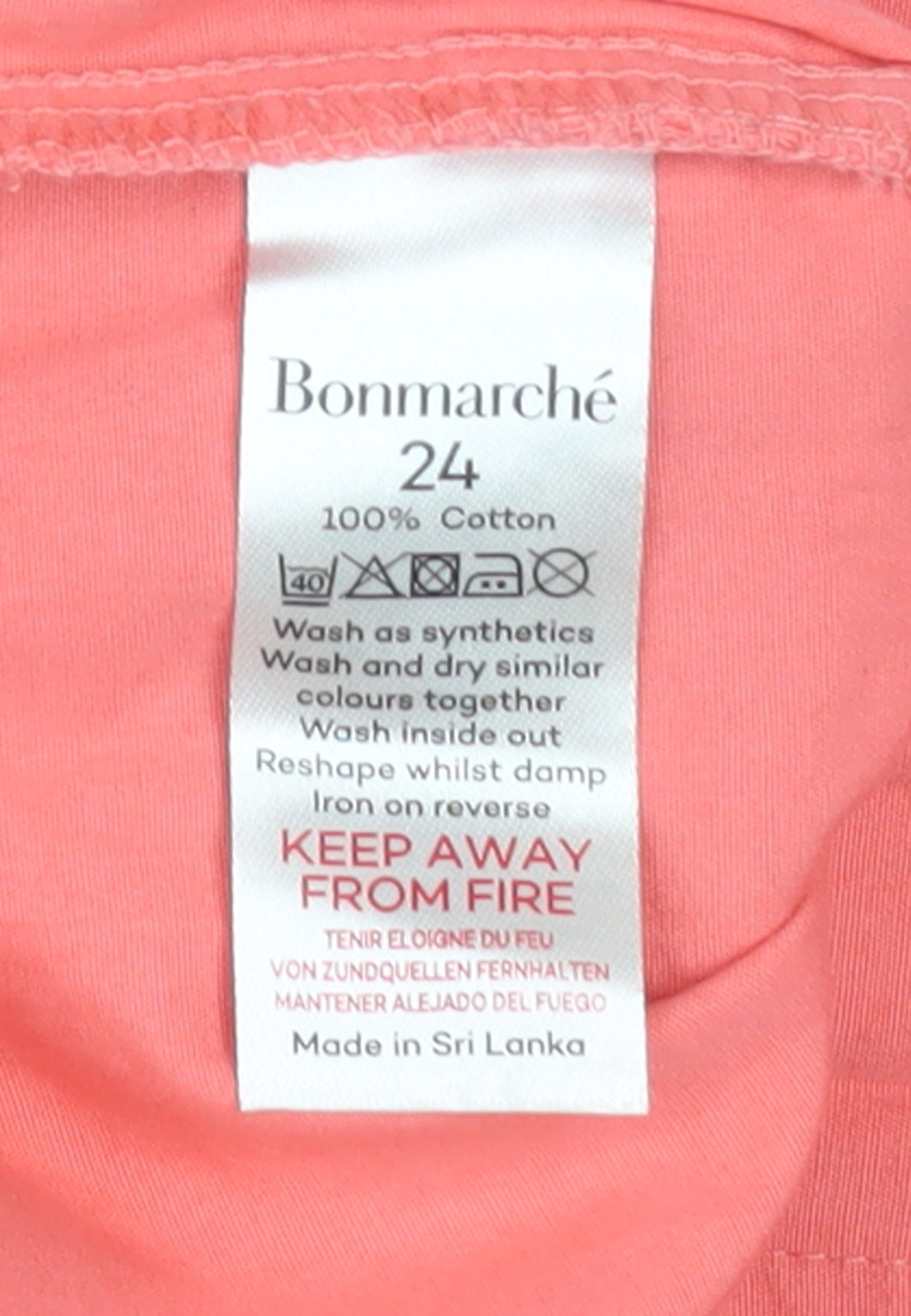Bonmarché Women's Pink Cotton Capri Trousers Size 24 Elastic Waist