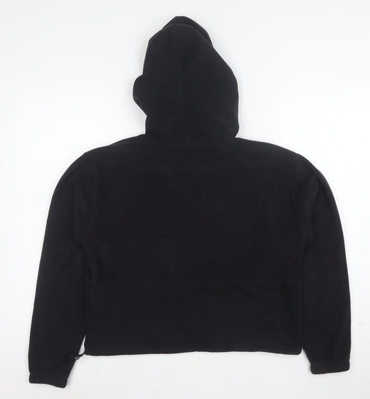 Champion Women Black XS 1/4 Zip Hooded Fleece Sweatshirt