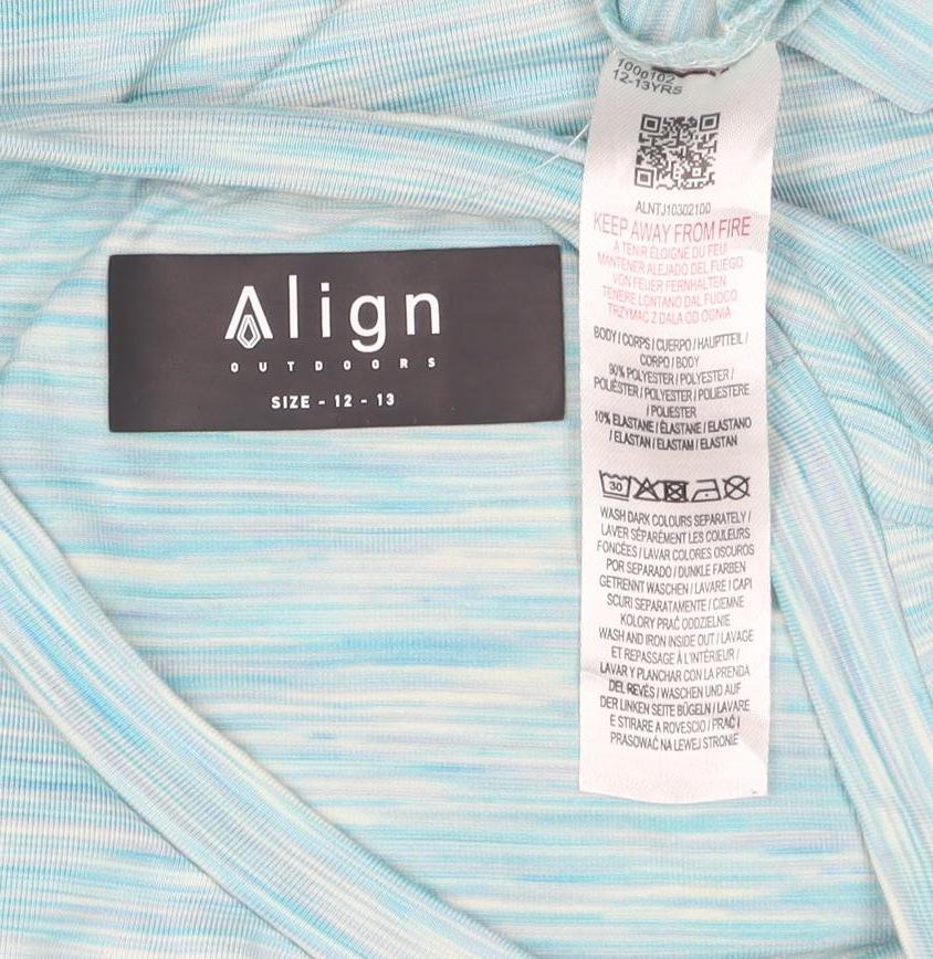 Align Outdoors Boys Blue Short Sleeve Crew Neck T-Shirt Size 12-13