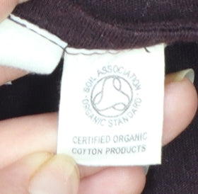 People Tree Women’s Brown Organic Cotton Long Sleeve Tunic Blouse Size 12