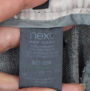 Next Women's Grey Size 10 Regular Straight Leg Work Trousers