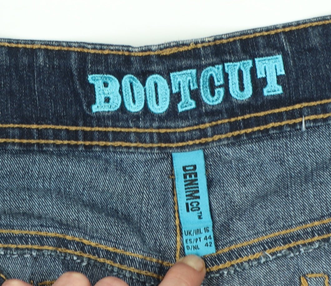 Denim Co Women’s Blue Bootcut Jeans Size 16 Regular