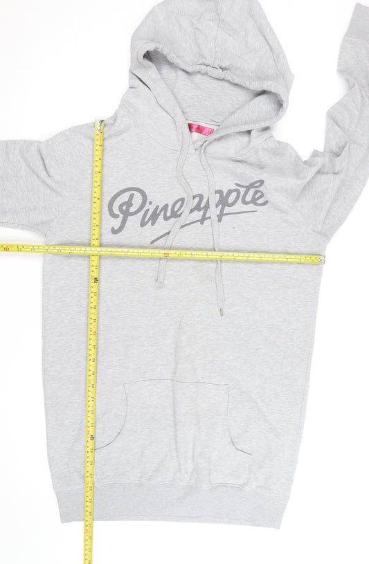 Pineapple Womens Grey Hooded Pullover Hoodie Size 14