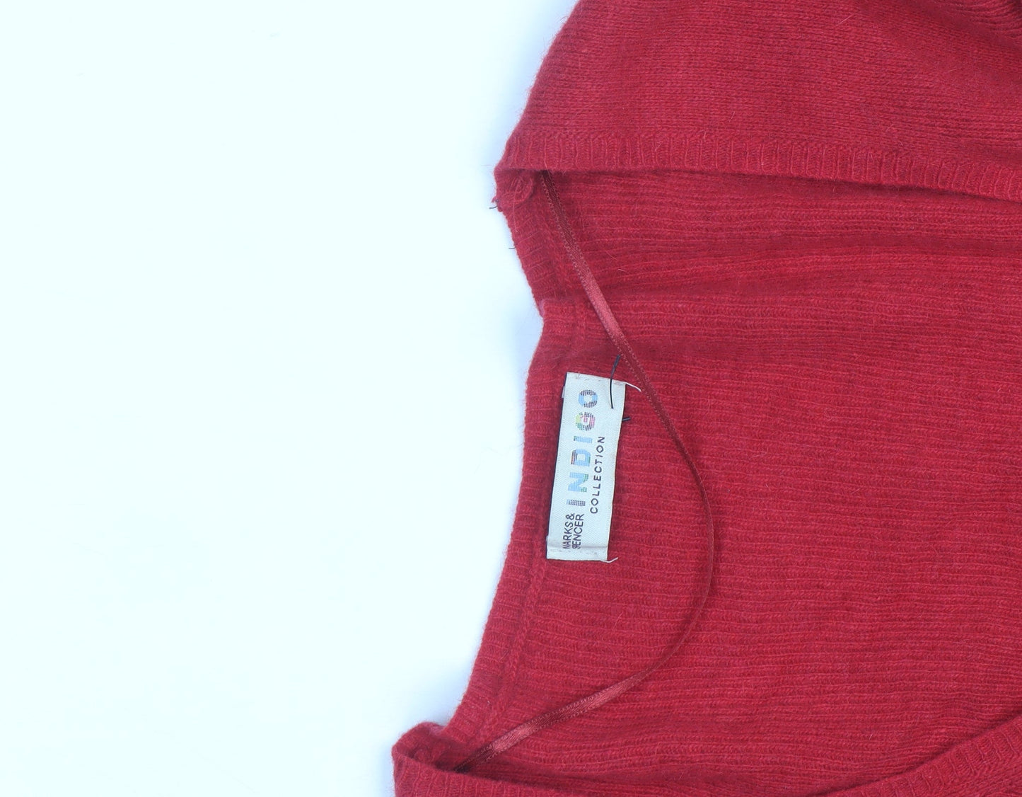 Marks and Spencer Women’s Red Wool Blend Long Sleeve Jumper Dress Size 10