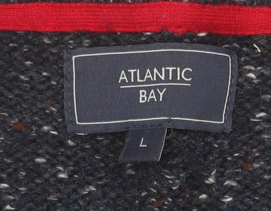 Additional view of Atlantic Bay Men's Blue Knit Crew Neck jumper, size L