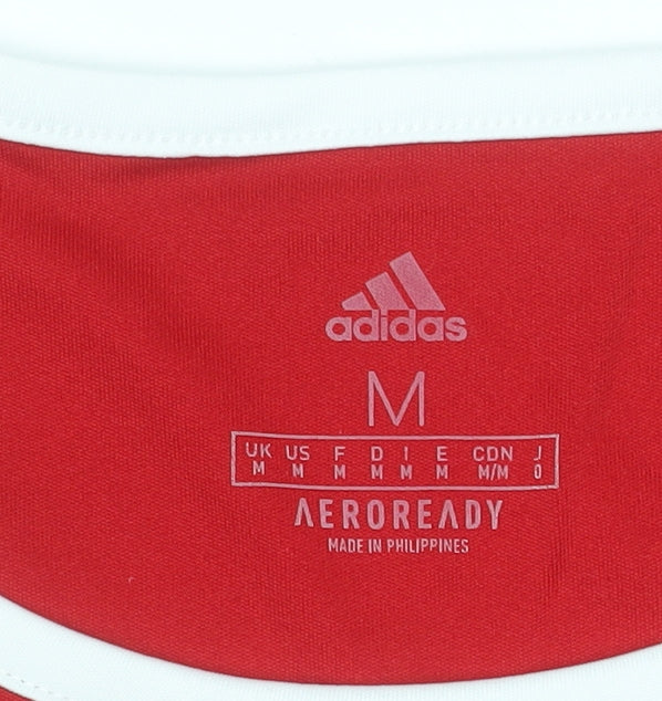 Additional view of Adidas Men's Red Football Jersey AEROREADY T-Shirt, size M