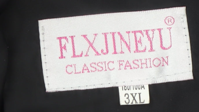 FLXJINEYU Womens Black 3XL Long Hooded Puffer Coat