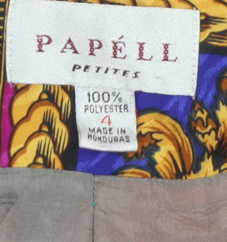 Papell Petites Multicoloured Vintage Button Jacket Women’s Size 4 Polyester