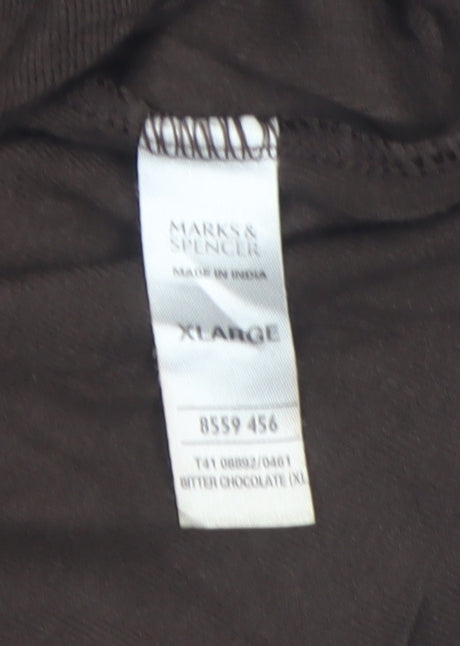 Marks and Spencer Women’s Brown Cotton Tank Top XL