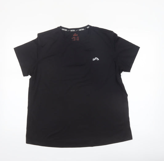 Crivit Women's Black Short Sleeve Sports T-Shirt Size L
