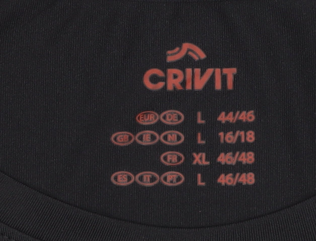 Additional view of Crivit Women's Black Short Sleeve Sports T-Shirt, size L