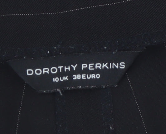 Dorothy Perkins Women’s Black Pinstripe Flared Dress Trousers Size 10