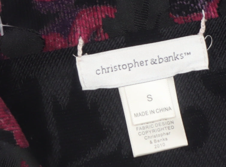 Christopher & Banks Women's Multicoloured Floral Button Jacket Size S