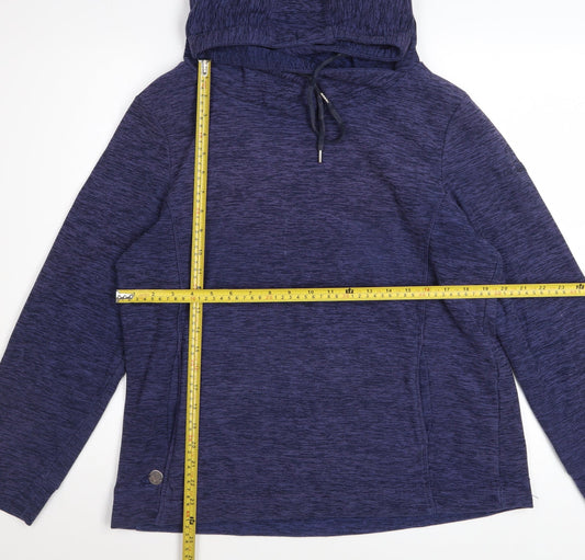Regatta Women's Blue Pullover Hoodie UK 14 Polyester Lightweight