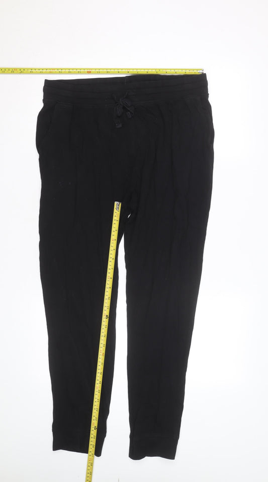 Next Women’s Black Cotton Jogger Trousers L Regular Fit