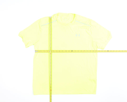 Under Armour Men's Yellow Athletic Short Sleeve Tech T-Shirt M