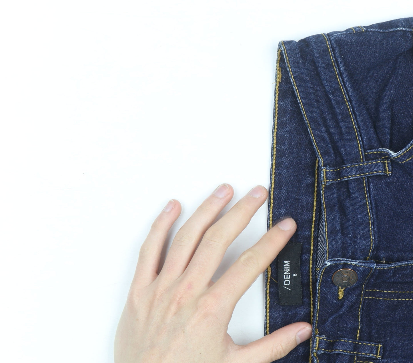 /Denim Women’s Blue Straight Jeans Size 8 Mid Rise Stretch