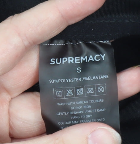 Supremacy Men's Black Small 1/2 Zip Track Jacket Activewear Top