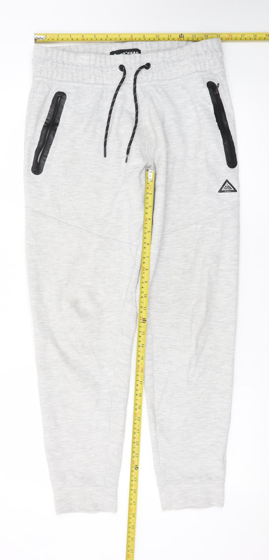 -9°PEAK Men's Grey Jogger Sweatpants S Elastic Waist Pockets