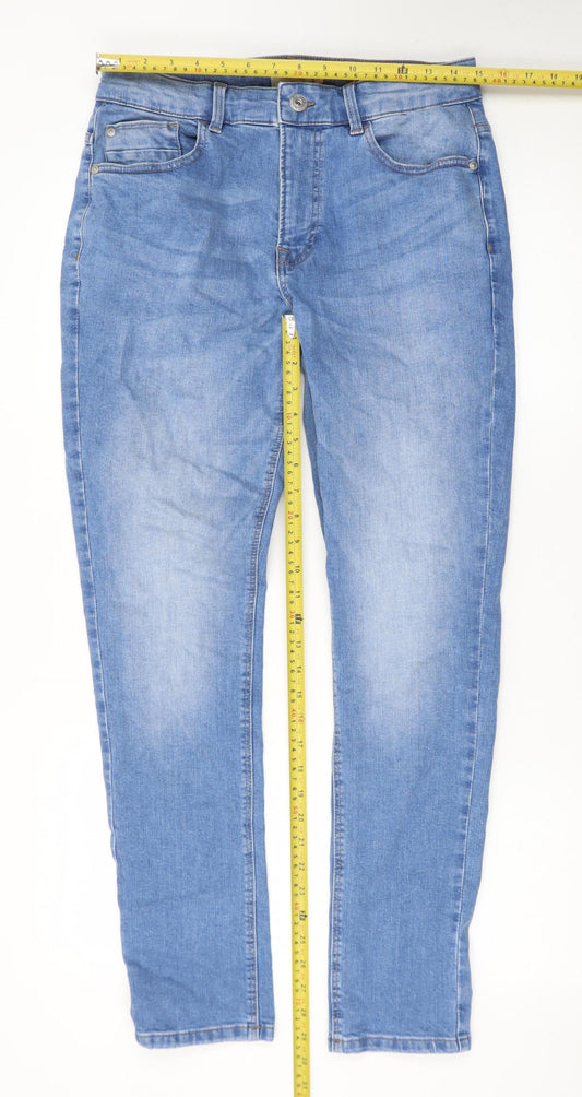 Next Men's Blue Skinny Fit Denim Jeans 30R Slim Stretch