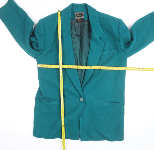 Outfitters Men's Green Wool Blend Blazer Small Classic Formal Jacket