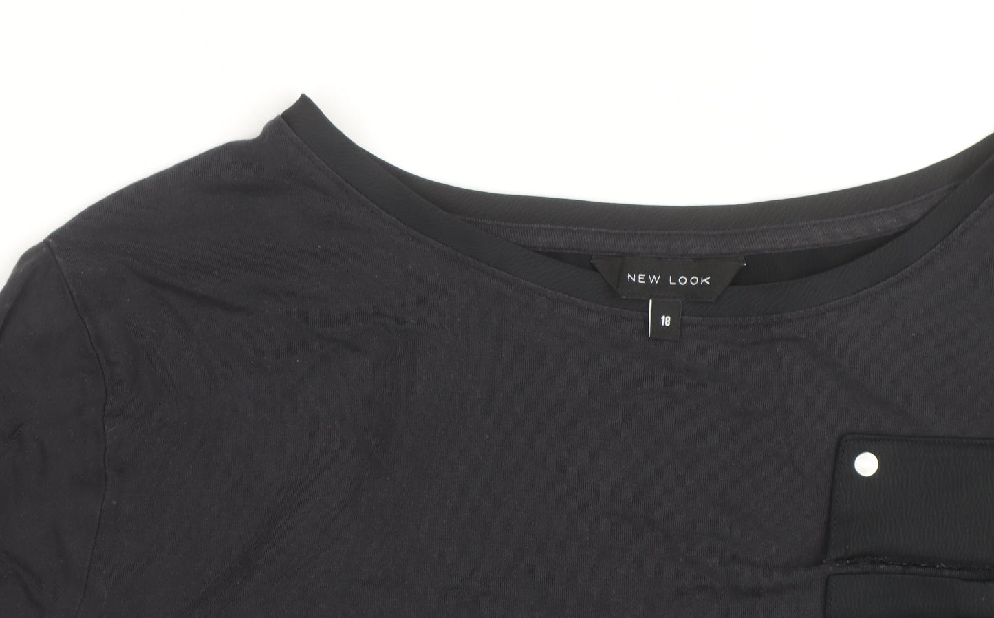 New Look Women’s Black Size 18 3/4 Sleeve Basic Blouse