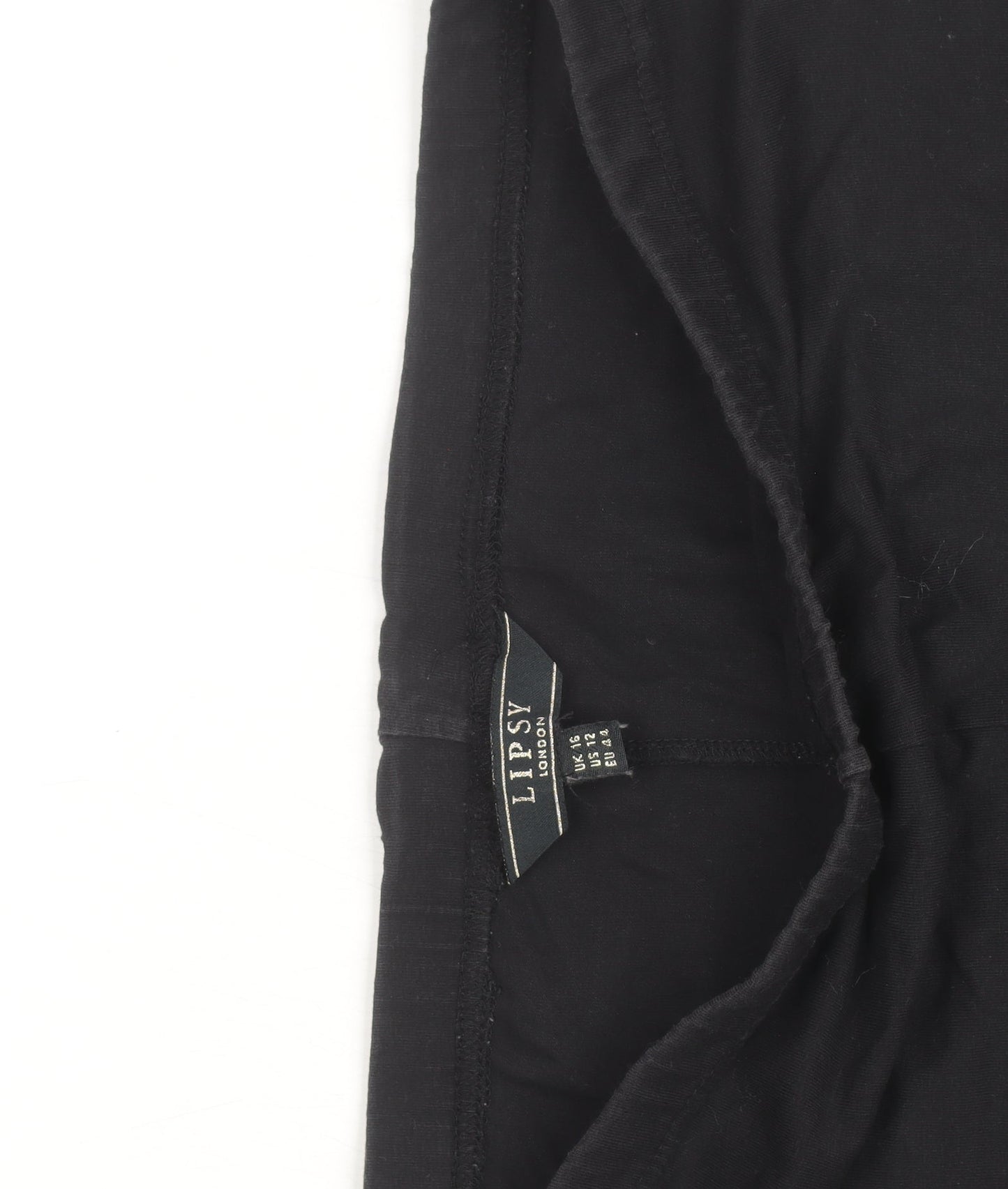 Lipsy Women’s Black Jersey Leggings Size 16 Cotton Stretch