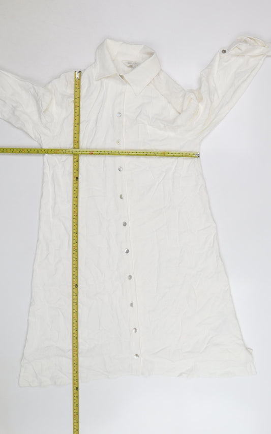 Apricot Women's Ivory Button-Up Long Sleeve Basic Shirt Size 8
