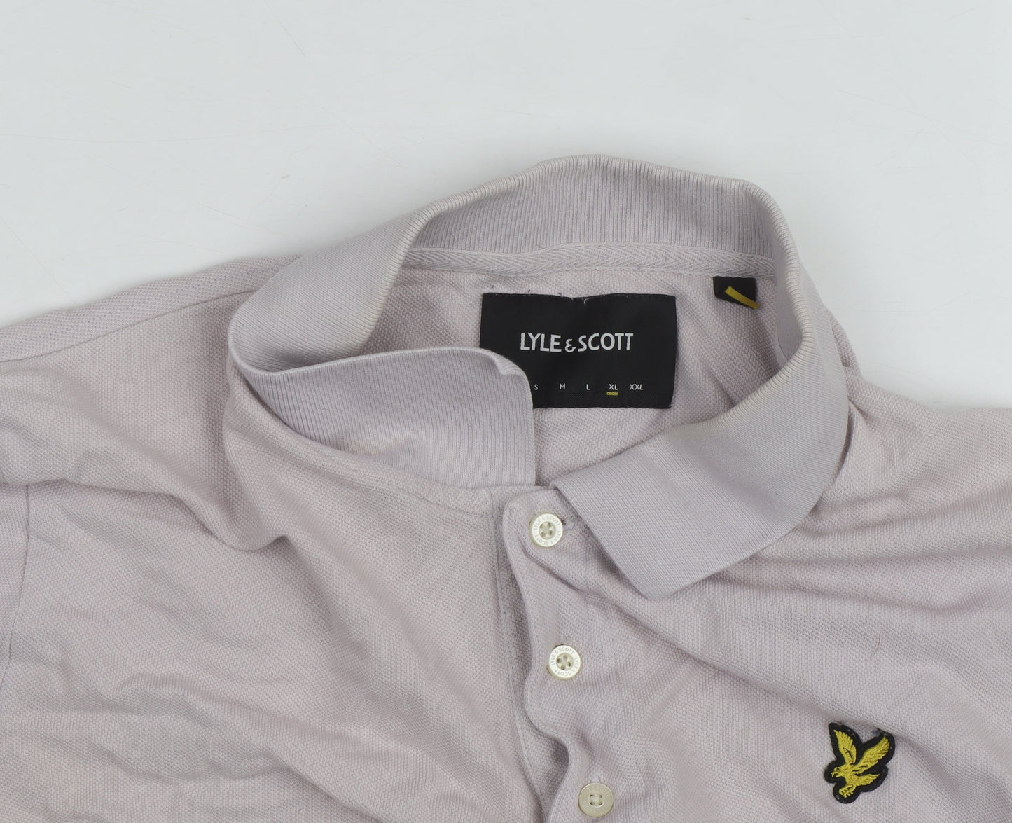 Lyle & Scott Men’s Grey Cotton Polo Shirt XL Classic Fit