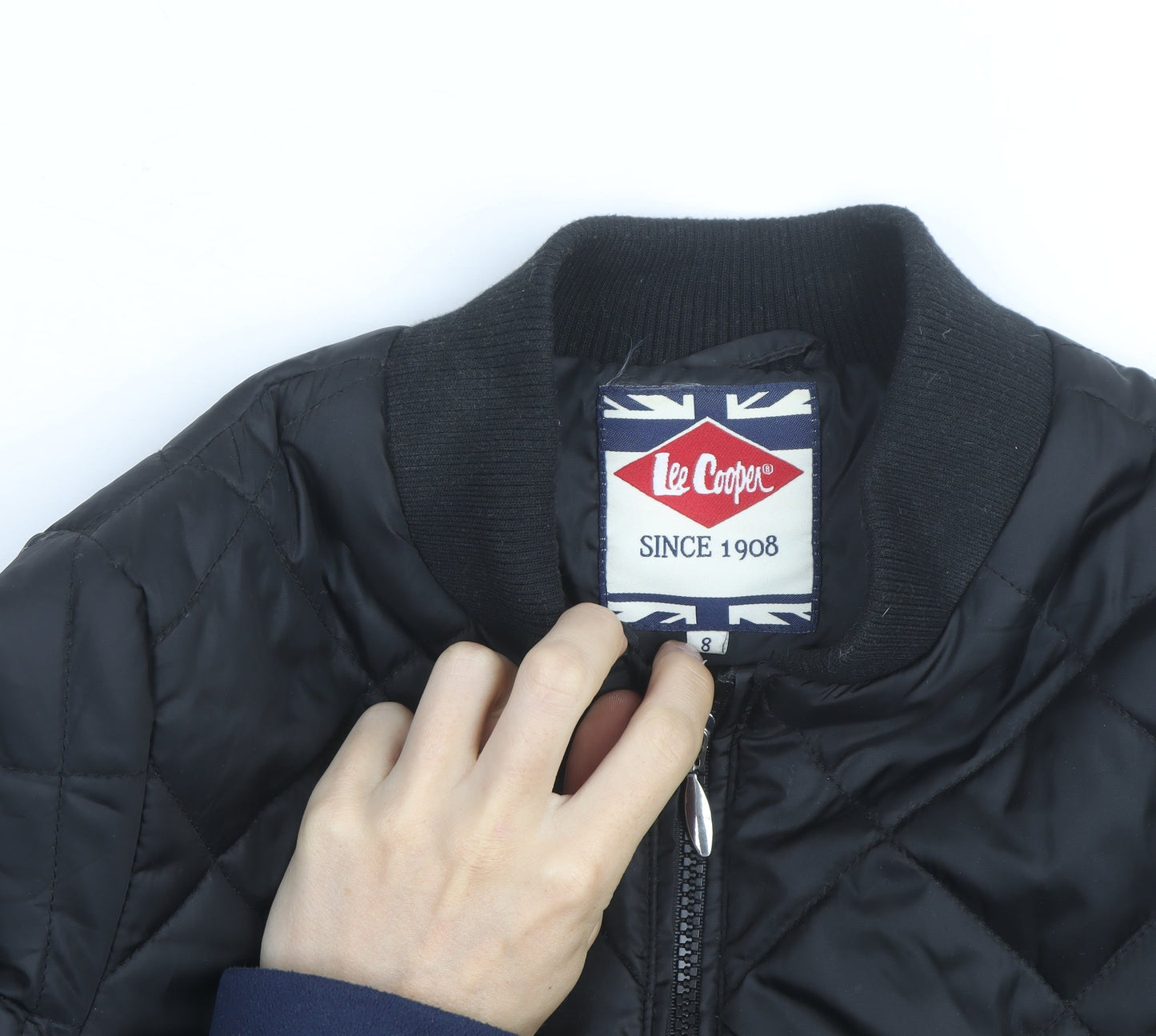 Lee Cooper Women's Black Quilted Bomber Jacket Size 8
