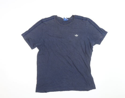 Adidas Men's Blue Crew Neck Short Sleeve Sports T-Shirt Size L