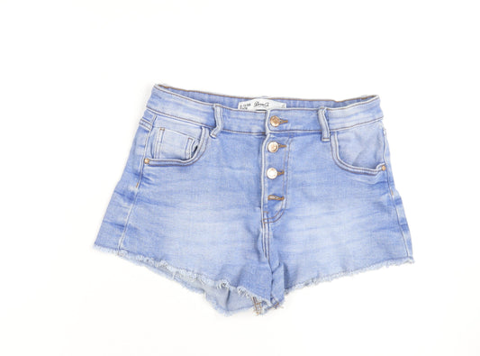 Denim Co Teens Blue High Rise Cut-Off Denim Shorts 12-13 Years
