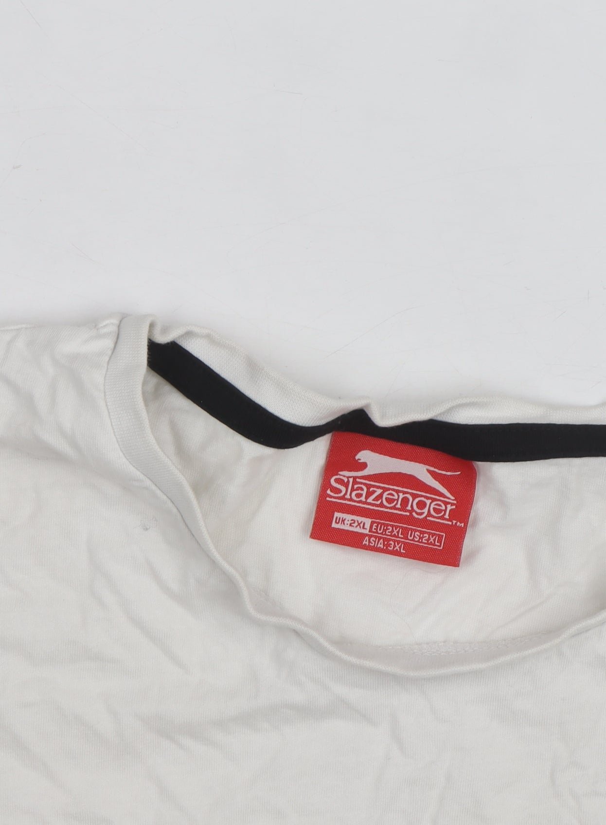 Slazenger Men's White Sleeveless Crew Neck 2XL Cotton T-Shirt