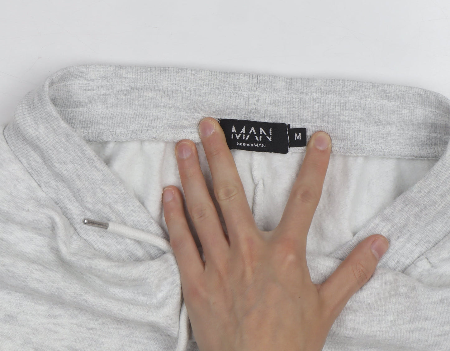 boohooMAN Men's Grey Sweat Shorts M Regular Fit Drawstring