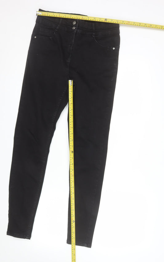Falmer Heritage Women’s Black Skinny Jeans Size 12 Slim Stretch Denim