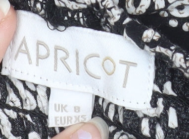 Apricot Womens Black Elephant Print Harem Trousers Size 8