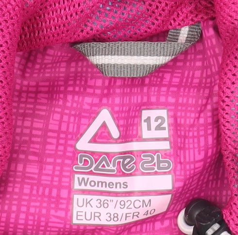 Dare 2b Womens Blue Hooded Lightweight Waterproof Jacket Size 12
