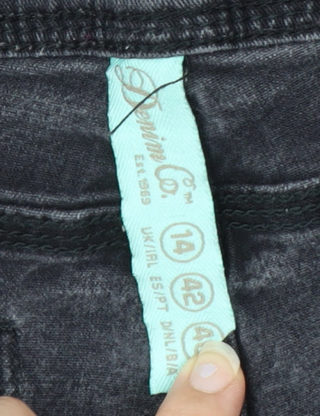 Denim Co Women Grey Skinny Jeans Size 14 Stretch Denim