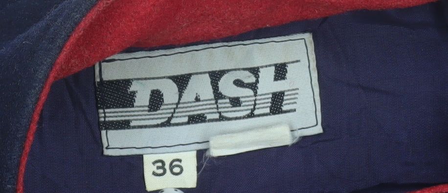DASH Men's Navy Wool Bomber Jacket Size 36 Regular Classic Winter