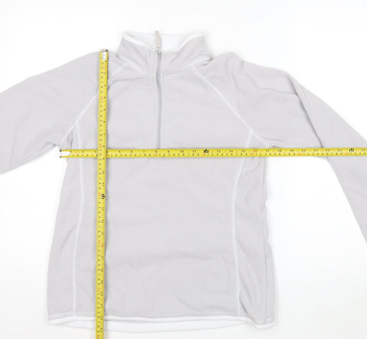 Mountain Warehouse Women Grey Fleece 1/2 Zip Pullover UK 12