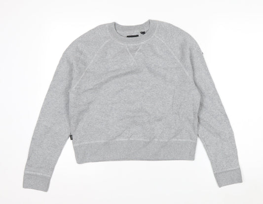 Superdry Studios Womens Grey Pullover Sweatshirt Size 8 Crew Neck