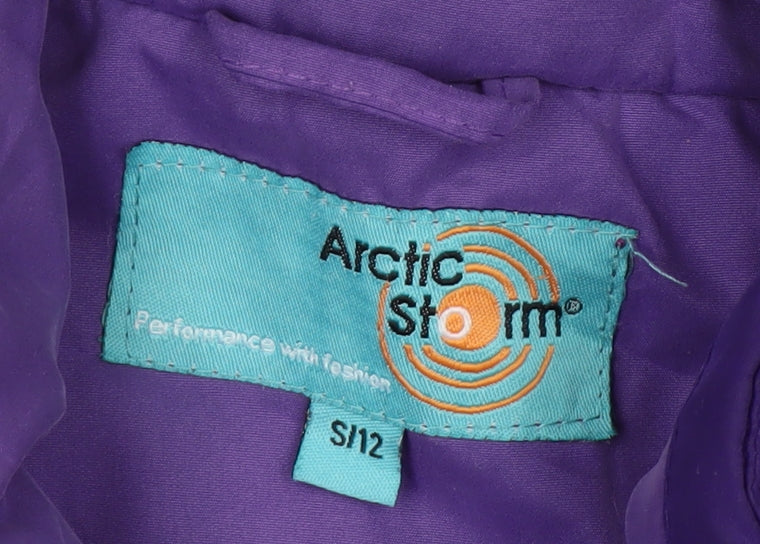 Arctic Storm Womens Purple Hooded Anorak Jacket Size 12