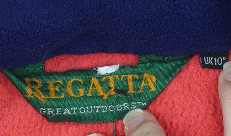Regatta Women Red Fleece Zip Jacket Size 10 Outdoor Casual