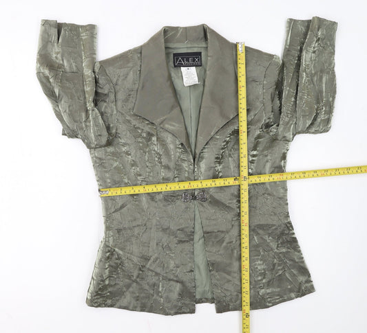 Alex Evenings Women Green Size 8 Shawl Collar Formal Suit Jacket